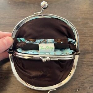 Vera Bradley Double Kiss-lock Change Purse in Java Blue